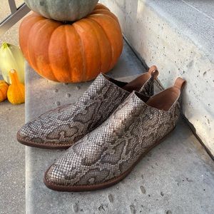 Gentle Souls Metalic leather booties